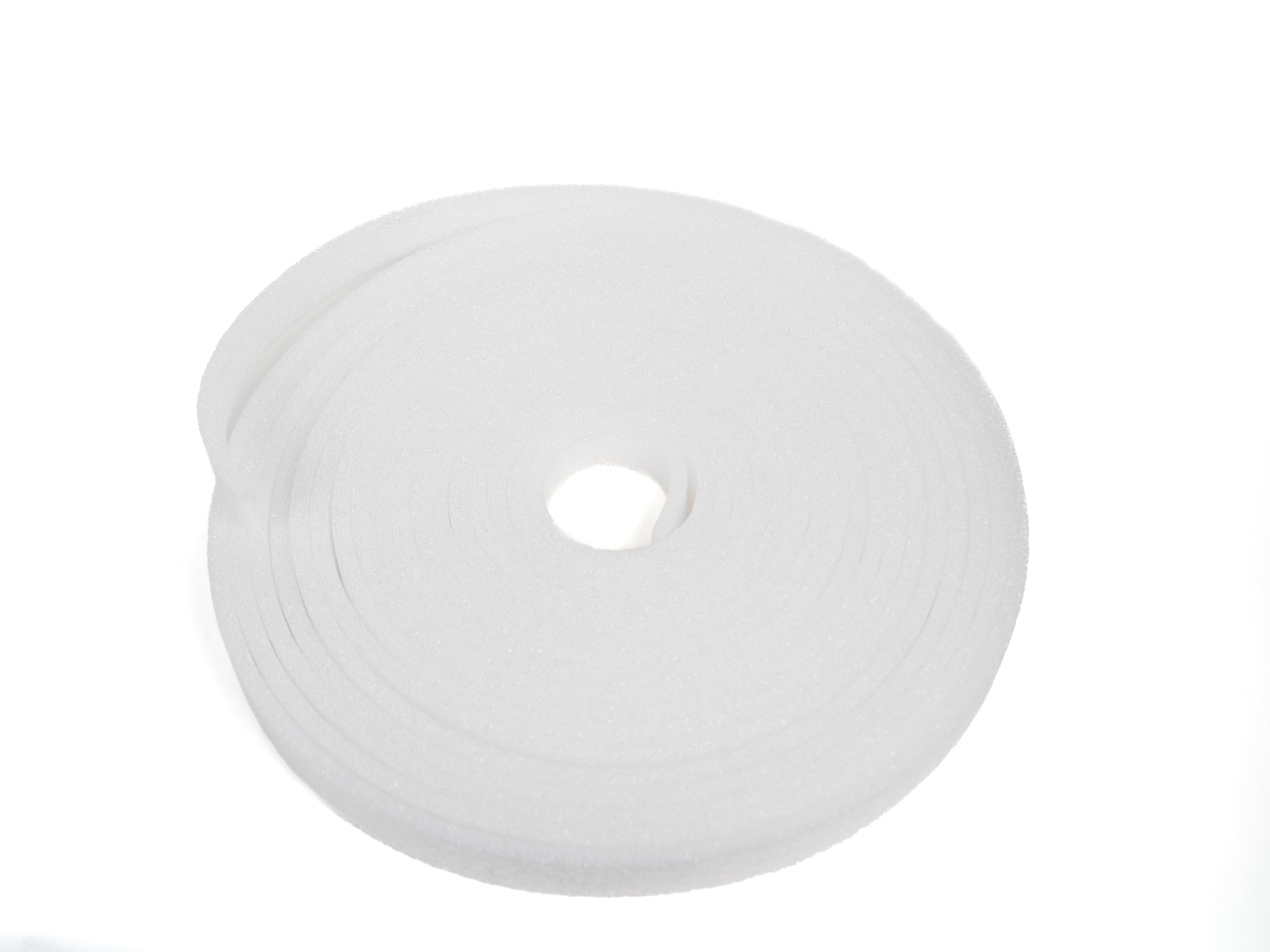 62.5 inches of white flex foam rolled.