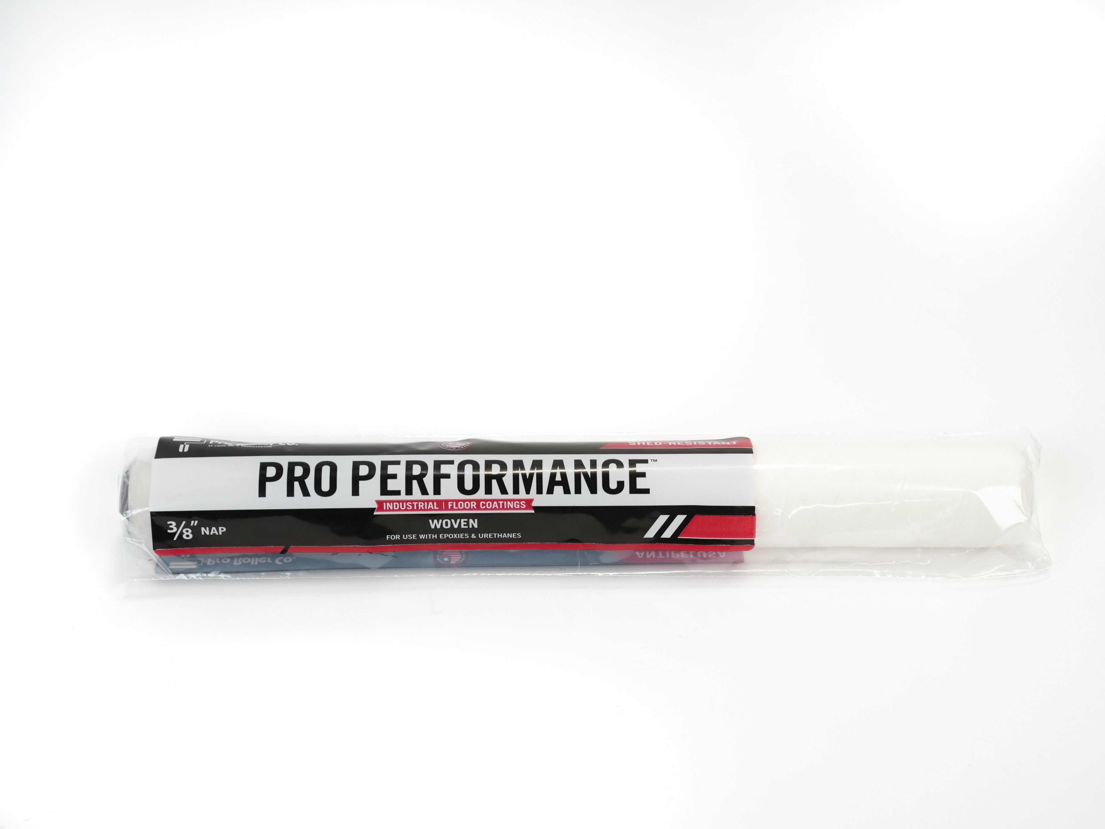 White 18" Roller Cover with 3/8" Nap.