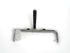 overhead shot, head down, of an underside of an adjustable 12-18 inch roller frame. Industrial metal Frame. compatible with rod extender.