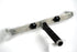 Diagonal behind shot, head up, of an adjustable 12-18 inch roller frame. Industrial metal Frame. compatible with rod extender.