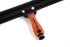 Professional hand held trowel for precise material spreading. Shows handle and its compatibility with extender.