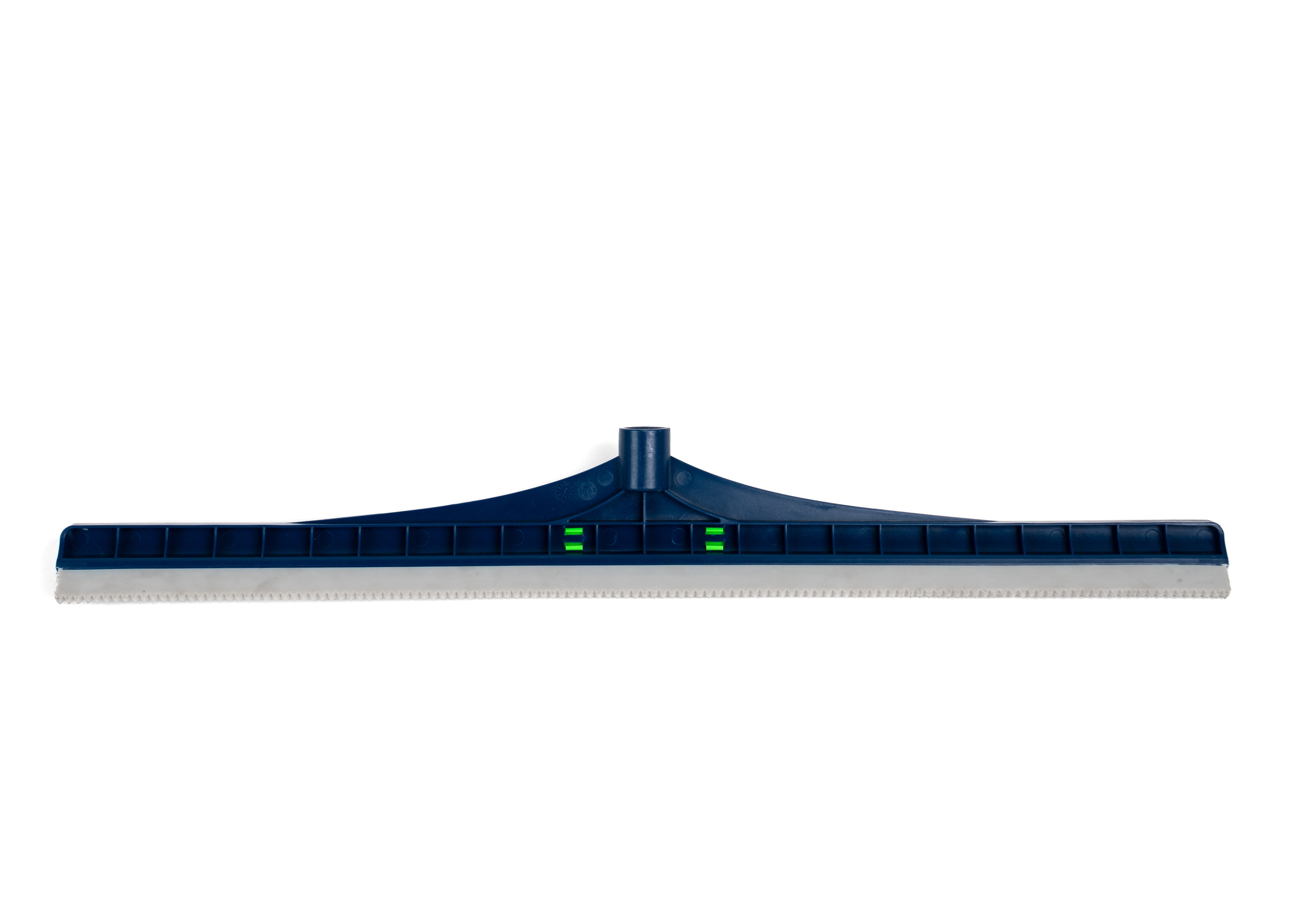 Small 24 inch, 15-20 mils, notched squeegee rake shows entire product back