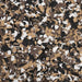 Epoxy Floor Flake close up of a Autumn Brown color
