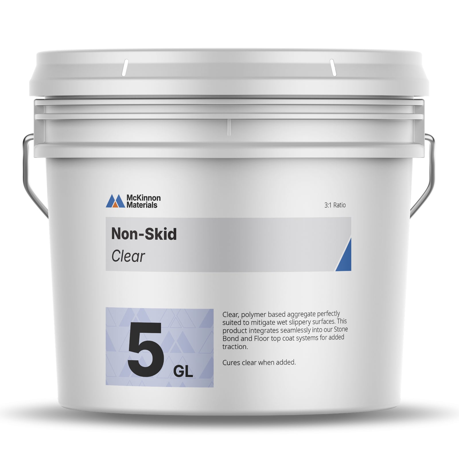 Non Skid 5 gallon pail isolated on a white background